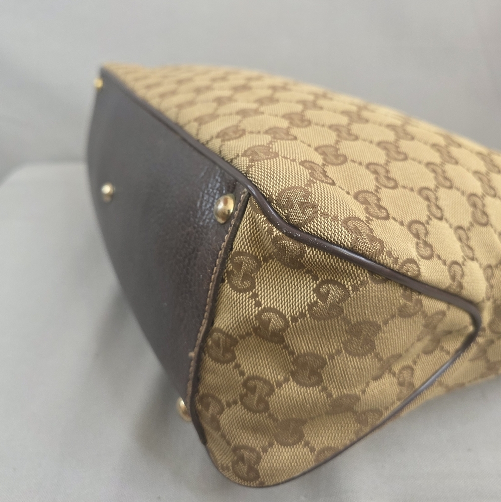 ✨️GUCCI GG Canvas Web Sherry Line Tote Bag - Picture 12 of 16
